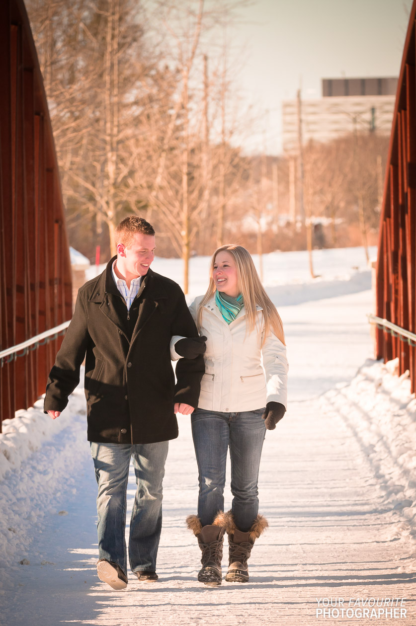 Kitchener-Waterloo Winter Engagement Photos | Michelle & Adam