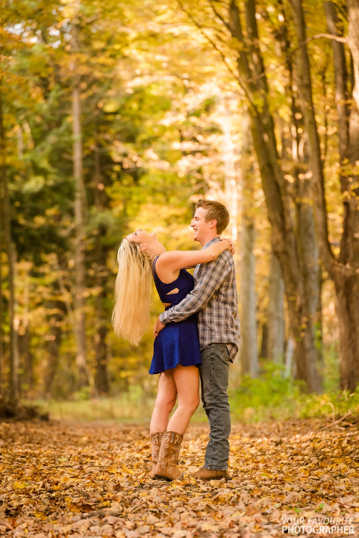 Fall Colours Engagement Photography in Durham Region, featuring Sam & Josh