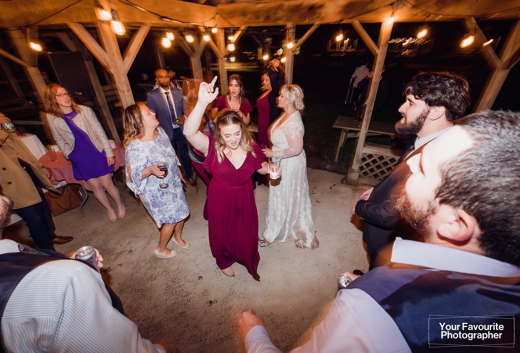 Dancing during wedding reception