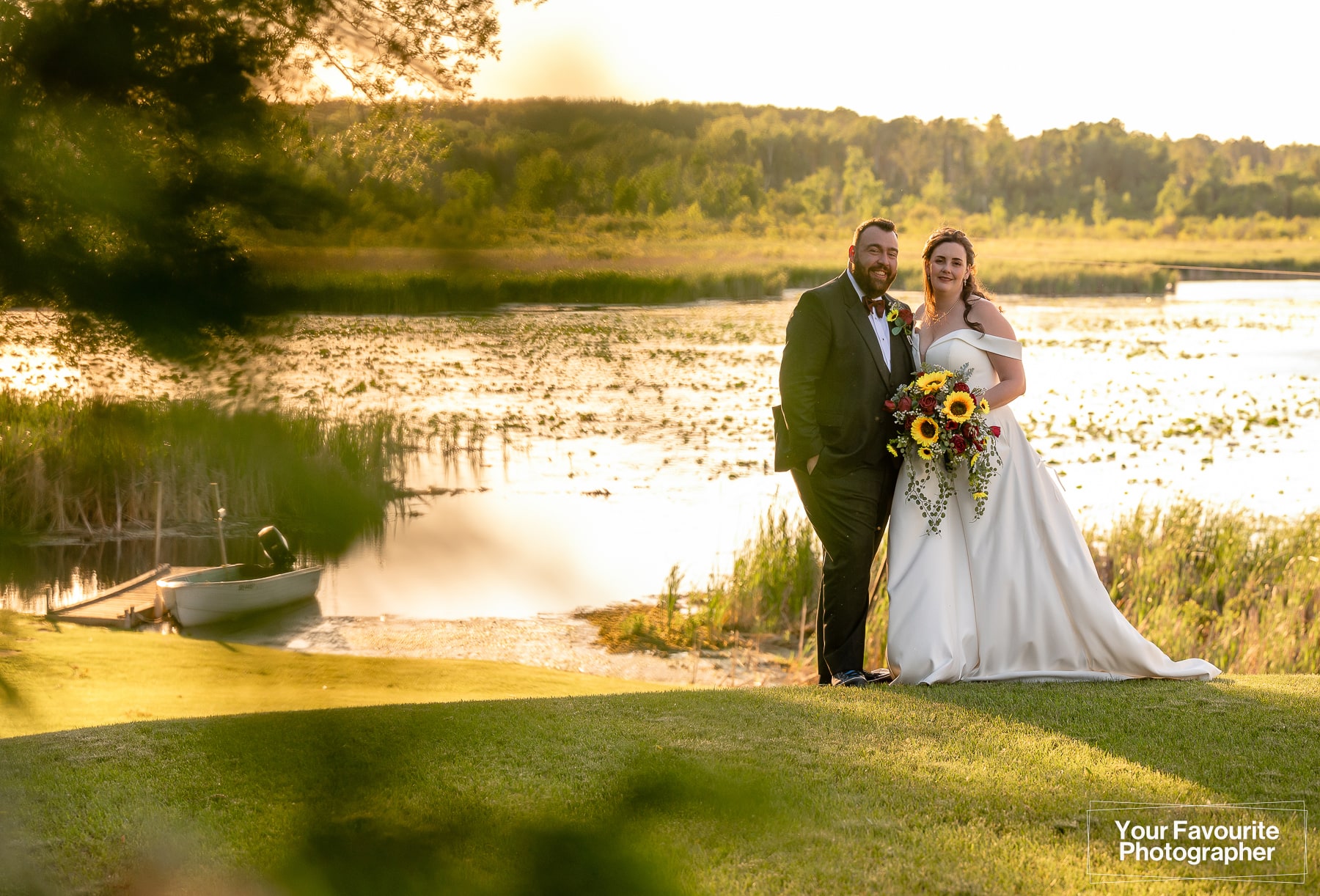 Backyard wedding on a lake in Seagrave, Ontario - Emily & Niko