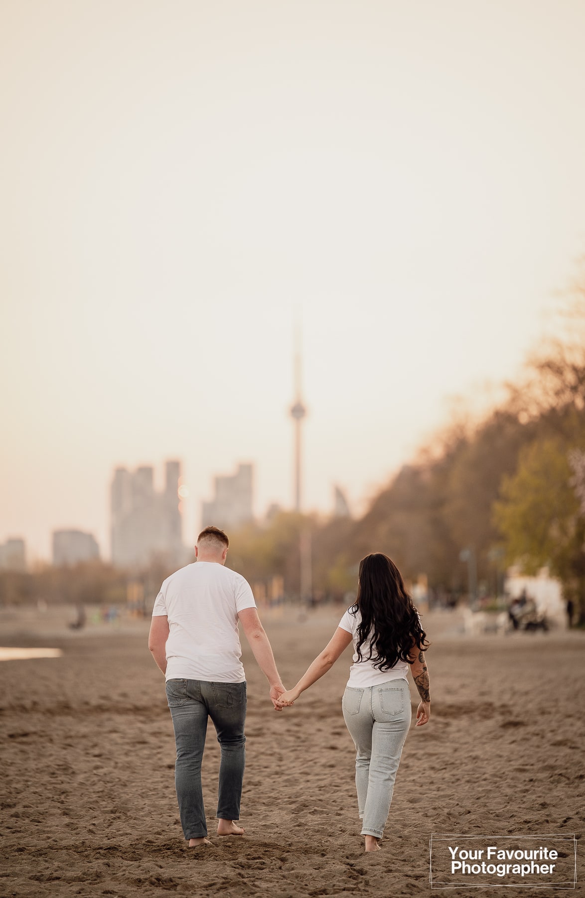 Sam and Rob's engagement photos at Silver Birch Beach in Toronto's Beaches neighbourhood